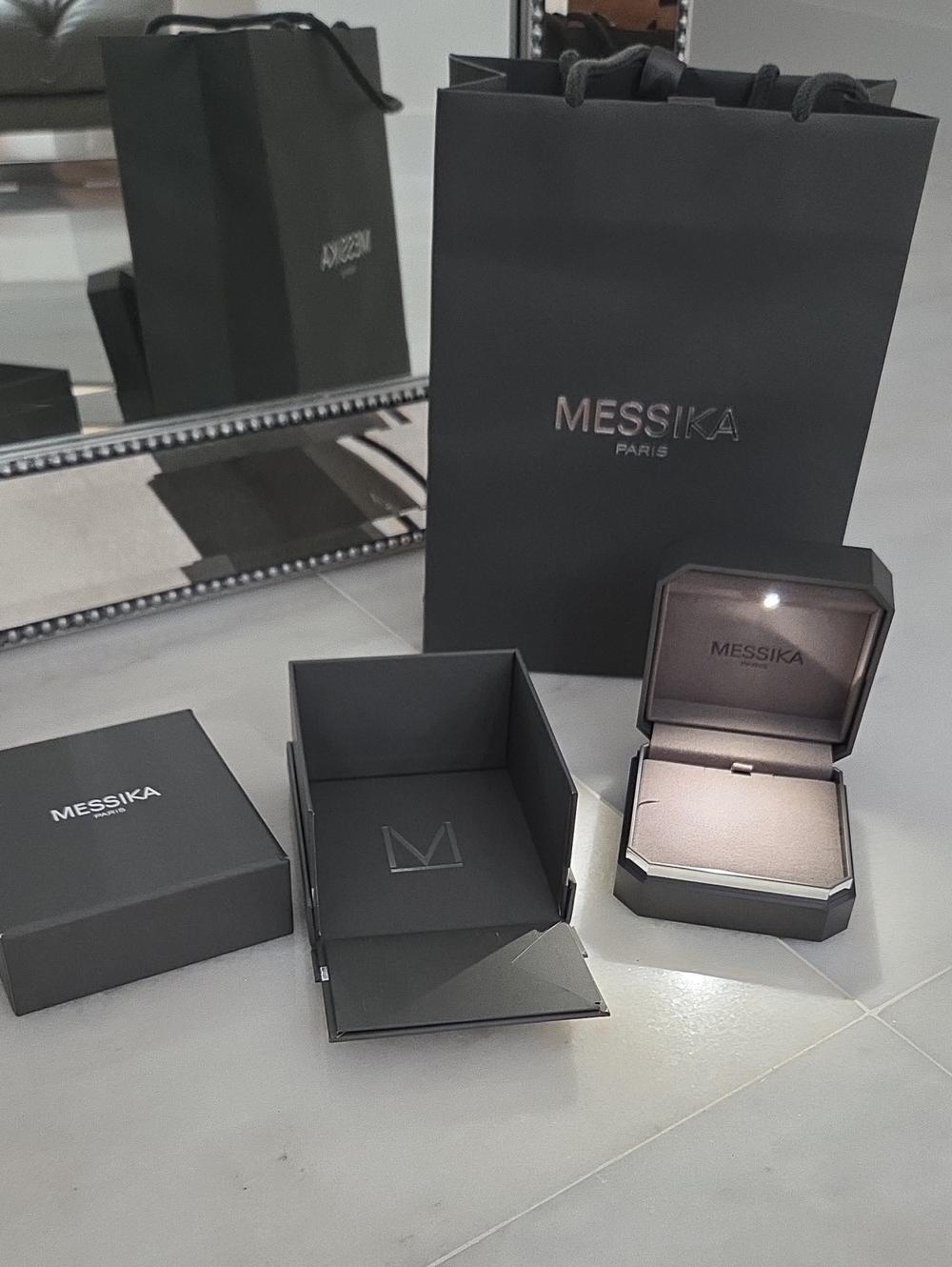 Messika Jewelry Gift Bag and Box Set For Necklace Or Bracelet. BRAND NEW!